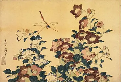 Bluebells and Dragonflies Hokusai